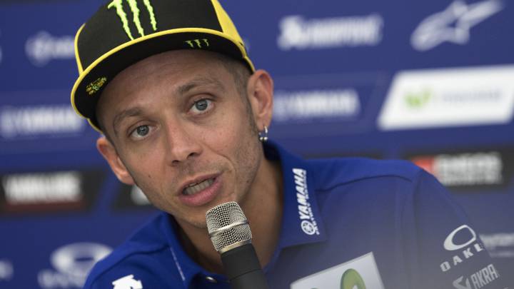 Valentino Rossi en una rueda de prensa.