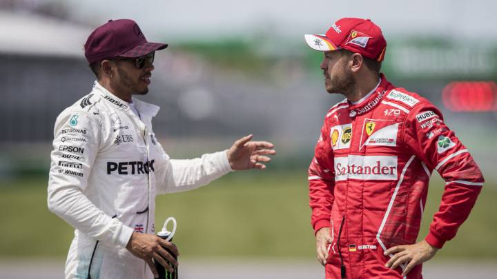 Hamilton. Vettel, Ferrari, Mercedes