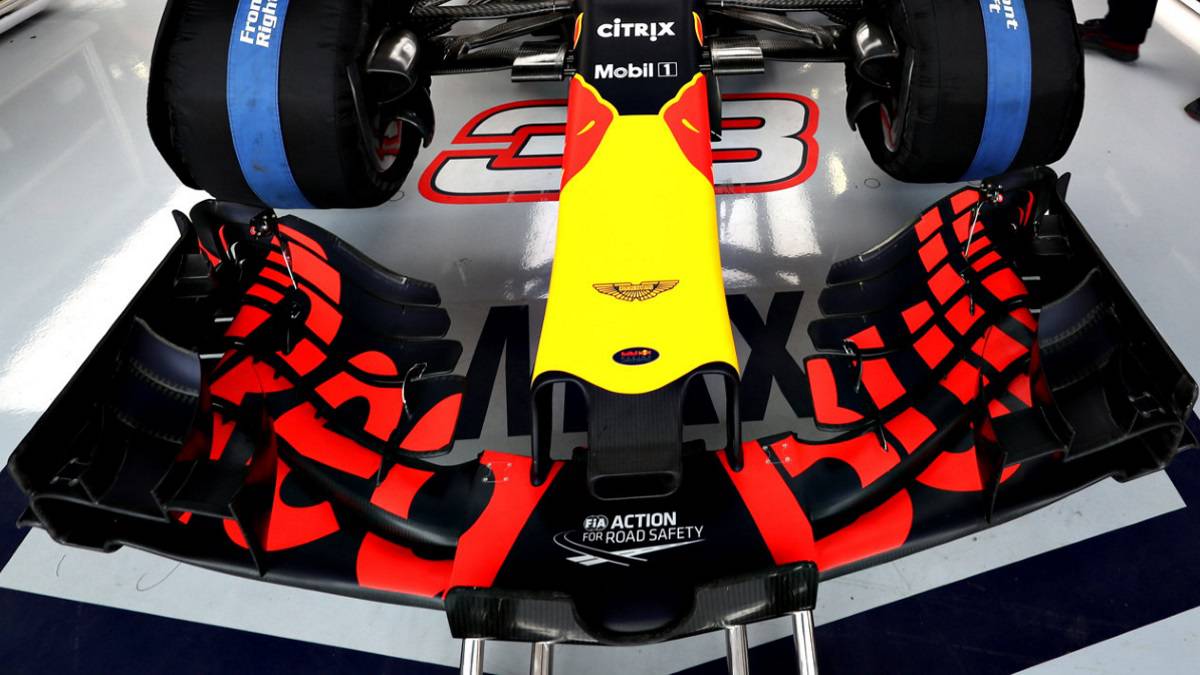 El alerón delantero que Red Bull estrenó en Silverstone.