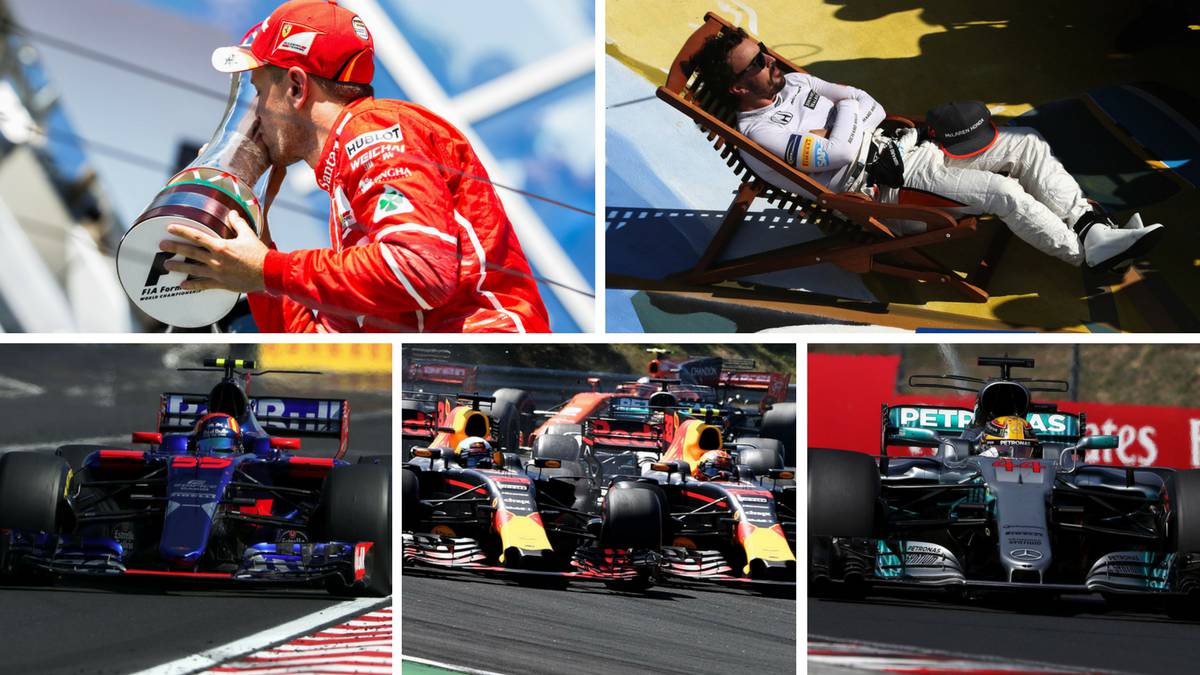 Vettel, Alonso, Sainz, los Red Bull y Hamilton en el GP de Hungría.