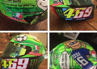 Rossi regala a los Hayden el casco homenaje de Mugello