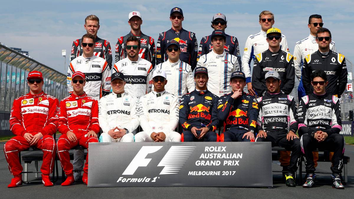 Los pilotos de F1 en 2017.