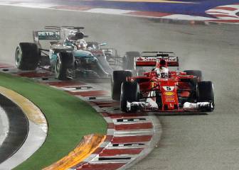 Hamilton ve flaquezas en Vettel