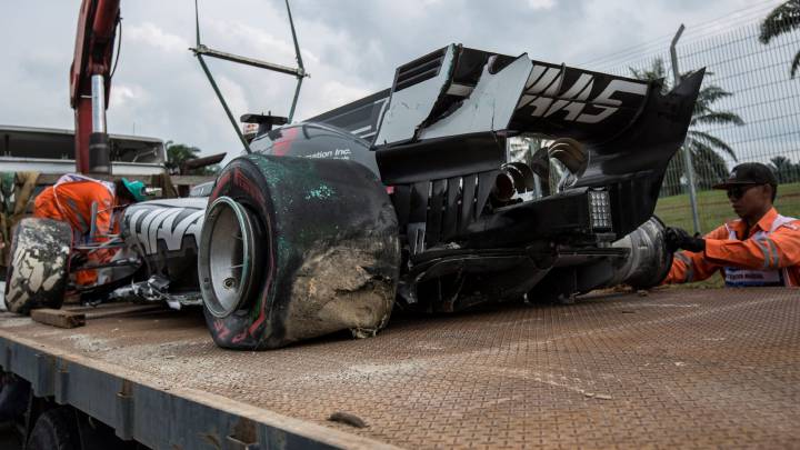 Haas reclama 560.000 euros por el accidente de Grosjean