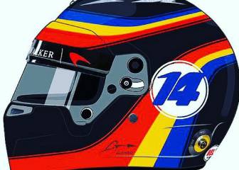 El casco especial de Alonso para recordar a la Indy 500