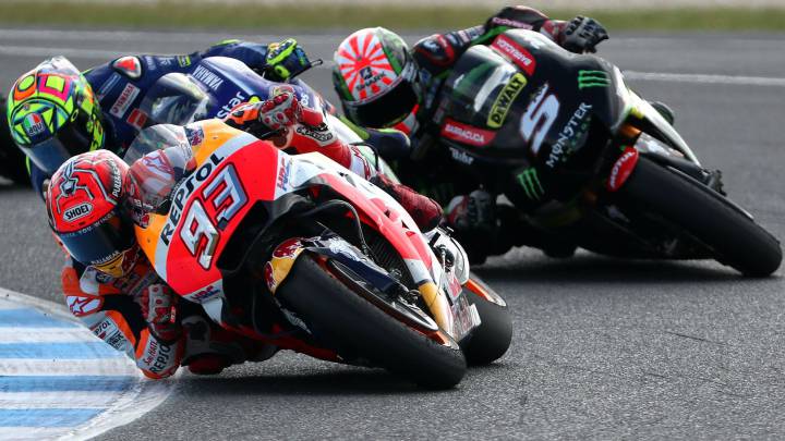 Márquez por delante de Zarco y Rossi en Australia.