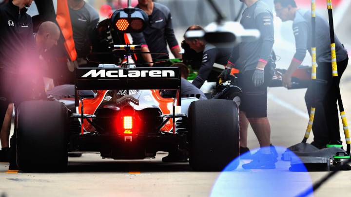 El McLaren de Vandoorne, en Austin.