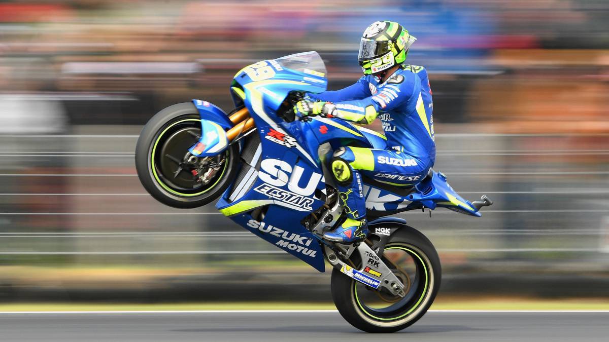 Andrea Iannone con la Suzuki en Australia.