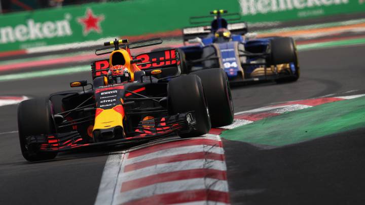 Max Verstappen en el GP de México con el Red Bull.
