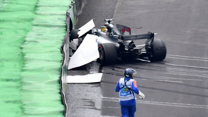Y Hamilton se hizo humano, tremendo golpe en Brasil