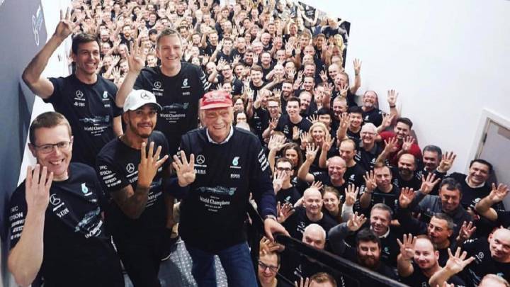 Mercedes festeja su cuarto doblete en Brixworth y Brackley
