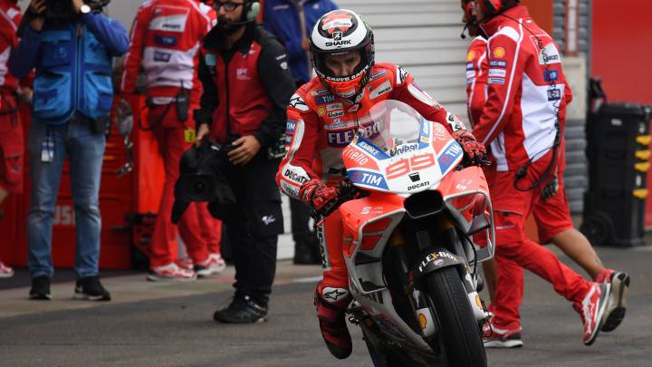 Jorge Lorenzo, durante la temporada 2017 con Ducati.