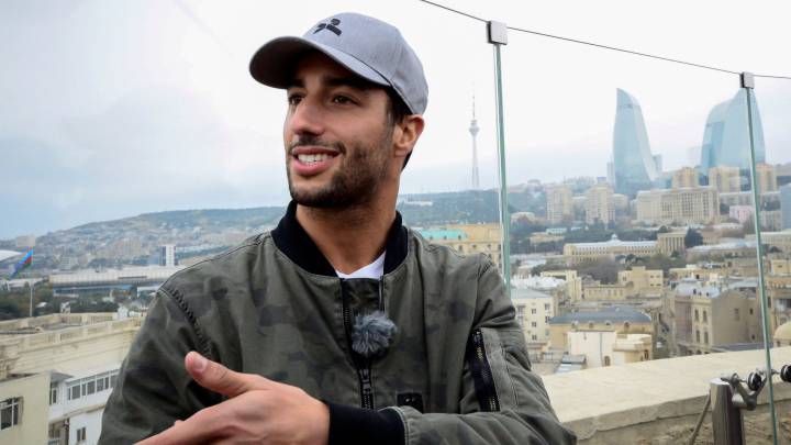 Daniel Ricciardo en Bakú.