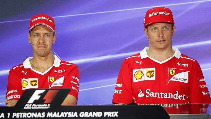 Raikkonen y Vettel.