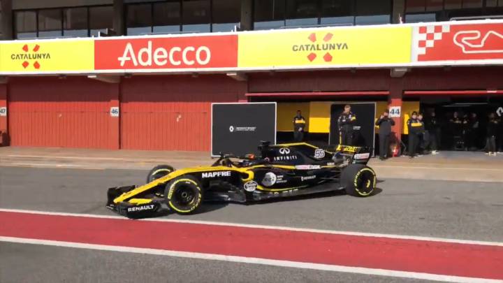 Sainz completa sus primeras vueltas con el Renault