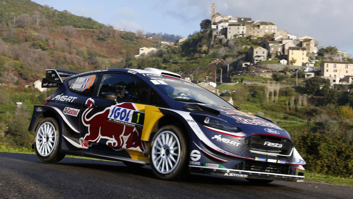 Sébastien Ogier (Ford), en el Rally de Córcega.