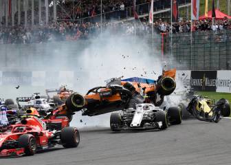 El accidente de Fernando Alonso en el GP de Bélgica
