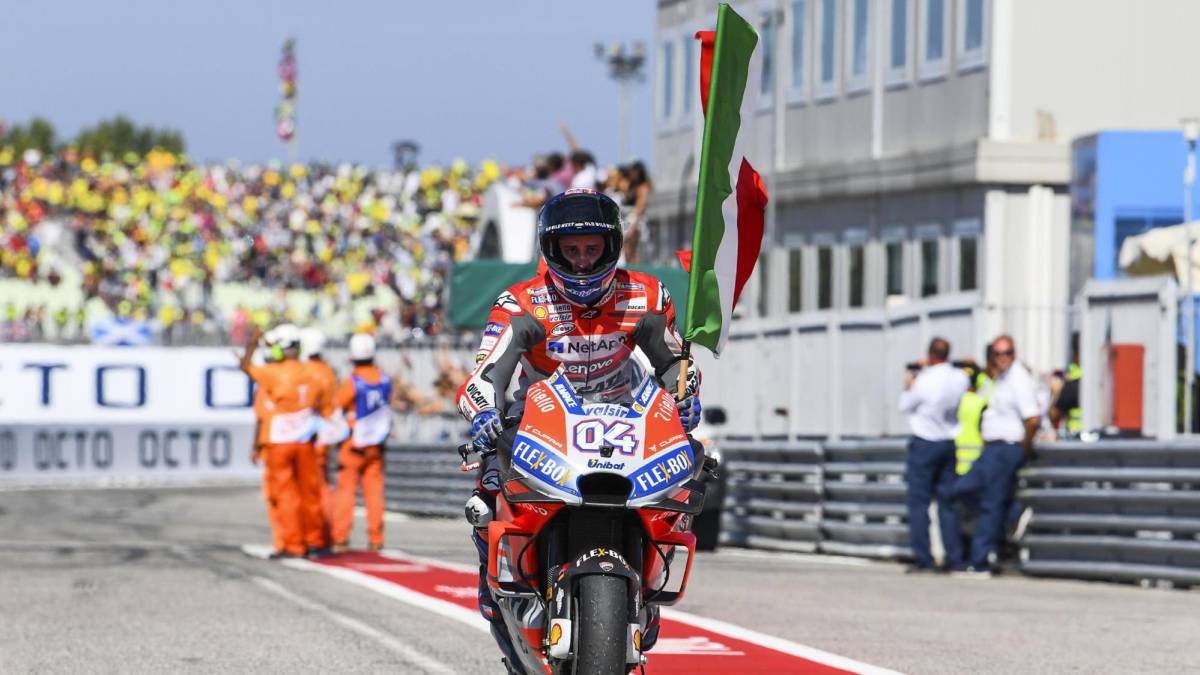 Moto GP: Italiano Dovizioso ganó el Gran Premio de San Marino Moto GP: Italiano Dovizioso ganó el Gran Premio de San Marino