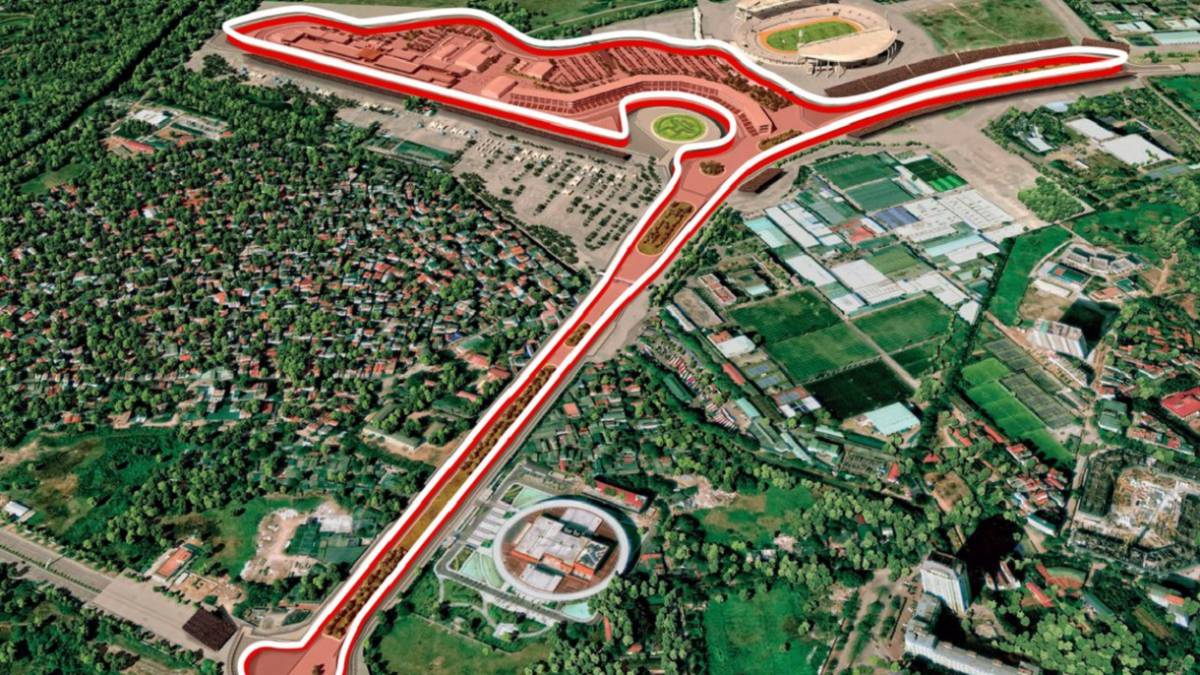 Plano del circuito urbano de Hanoi, que acogerá el Gran Premio de Vietnam de Fórmula 1 a partir de 2020.