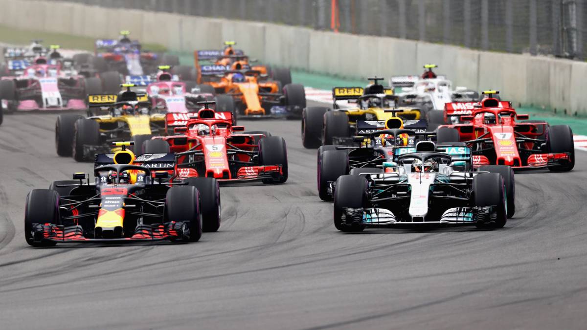 Salida del GP de México de F1.