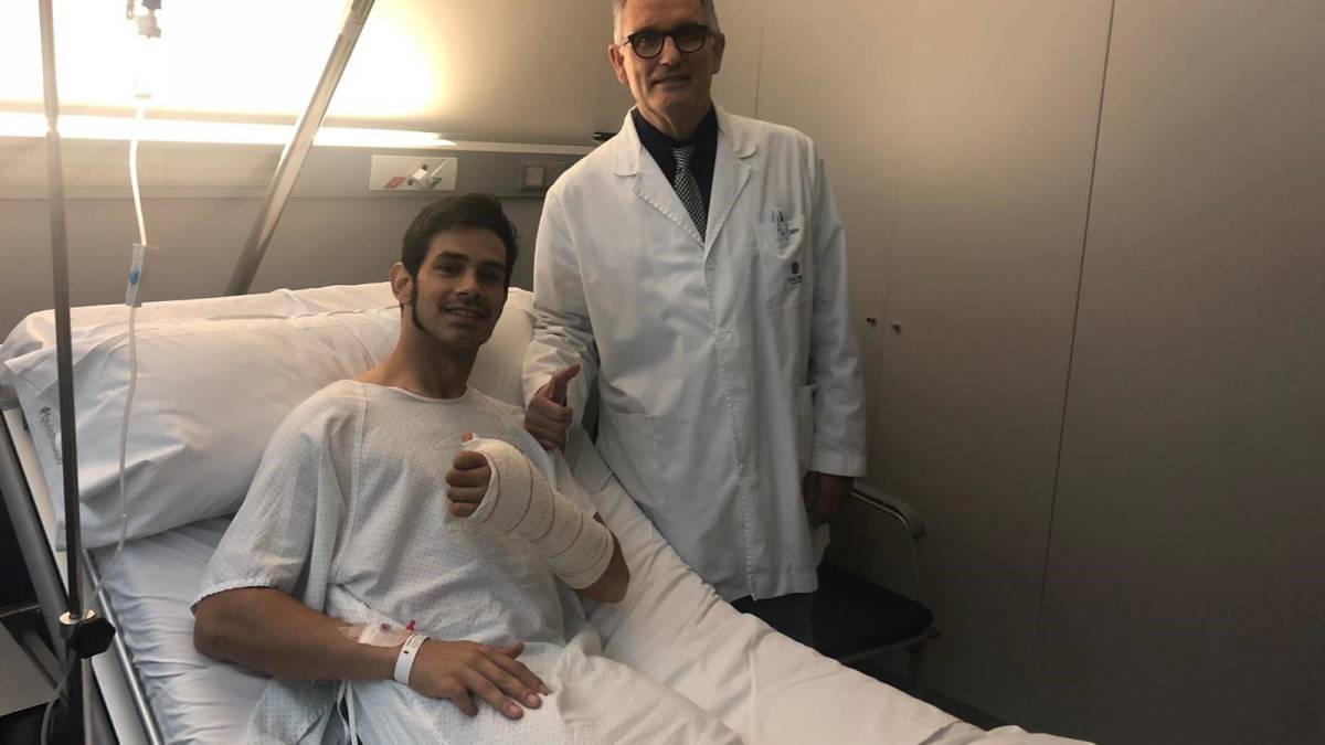 Jordi Torres operado con éxito del pulgar de la mano izquierda