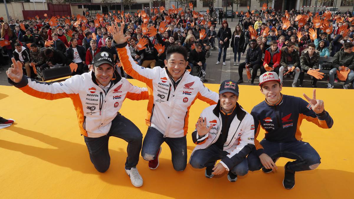 Bou, Fujinami, Pedrosa y Márquez