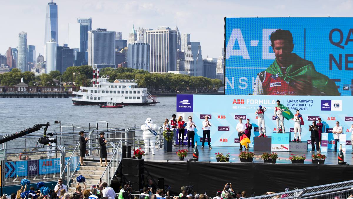 Podio del ePrix de Nueva York