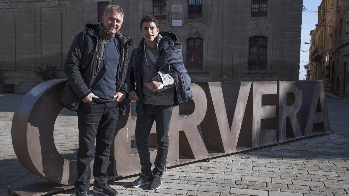 Mick Doohan y Marc Márquez en Cervera.
