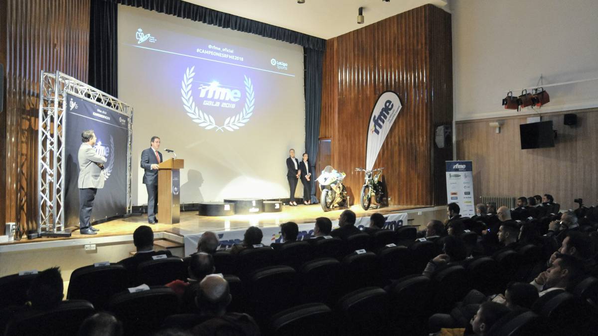 Manuel Casado en la Gala de la RFME en la que se anunciaron los calendarios de la nueva temporada.