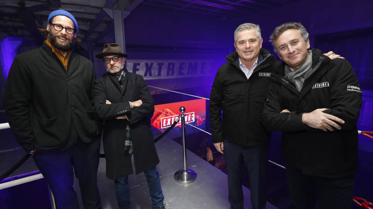Founder & CEO of Formula E, Alejandro Agag; Chairman of Extreme E, Gil de Ferran; Chief Explorer of Extreme E, David Mayer de Rothschild, and Artistic Director of Extreme E, Fisher Stevens.