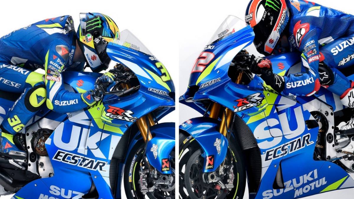 Mir y Rins con la Suzuki de 2019.