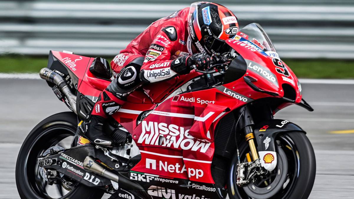 Primer destello de Petrucci como sustituto de Lorenzo en Ducati