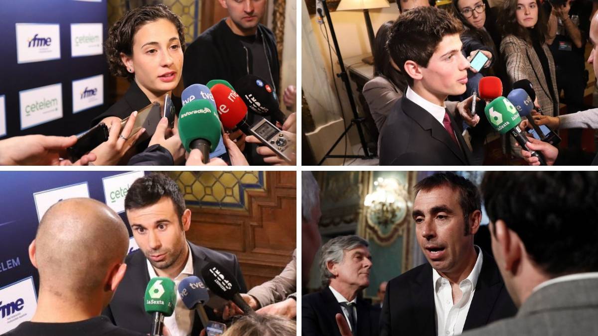 Ana Carrasco, Jorge Prado, Toni Bou y Nani Roma en la Gala de la RFME.