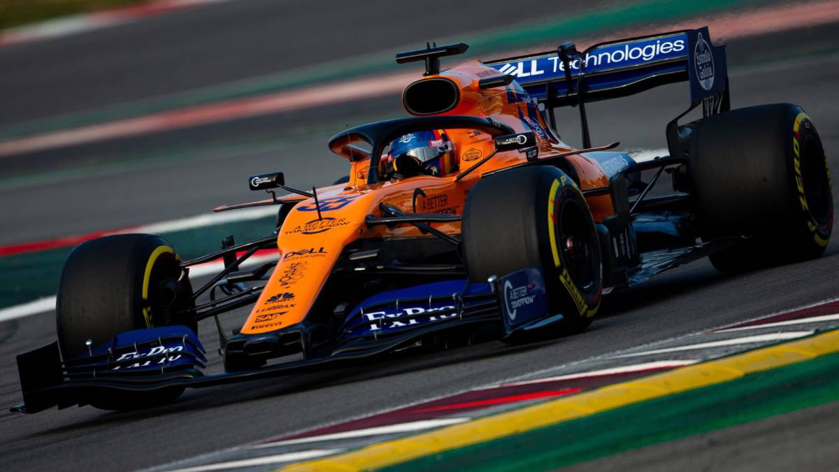 Carlos Sainz, con el MCL34 (Test F1 2019).