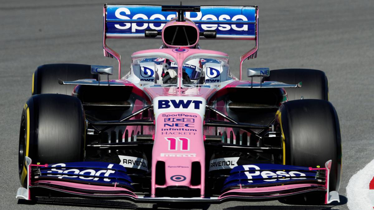 Sergio Pérez (Racing Point, Test F1 2019).