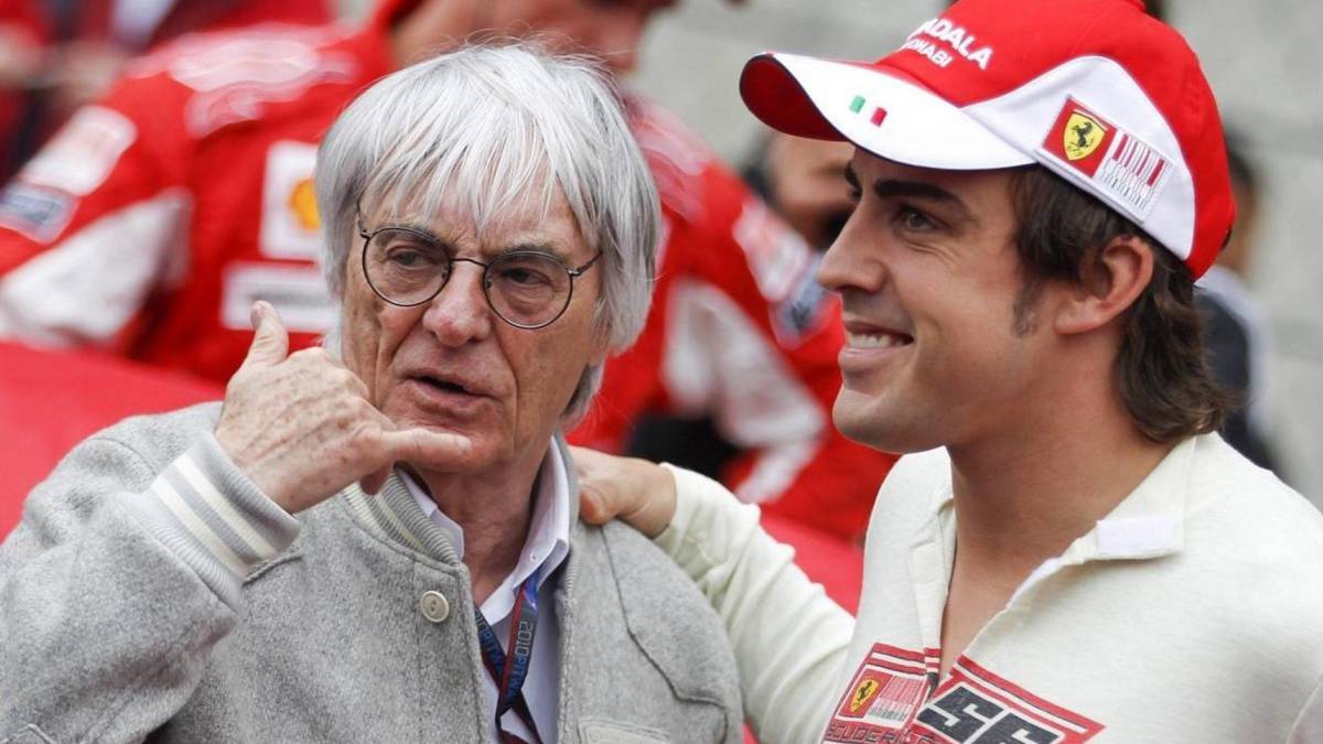 Ecclestone y Alonso.