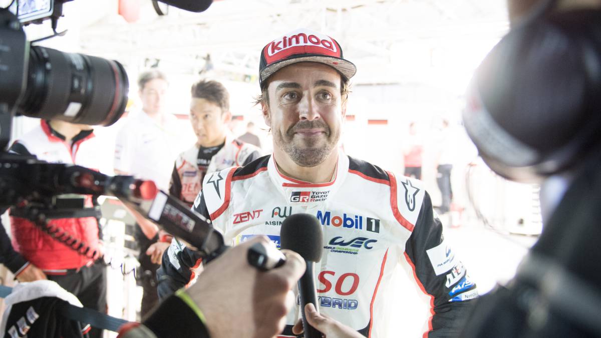 Fernando Alonso en rueda de prensa.