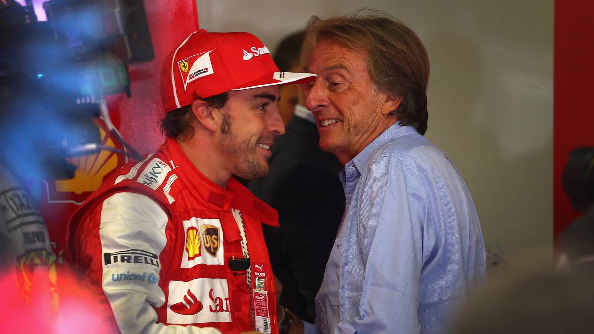 Fernando Alonso con Luca di Montezemolo en su época juntos en Ferrari.
