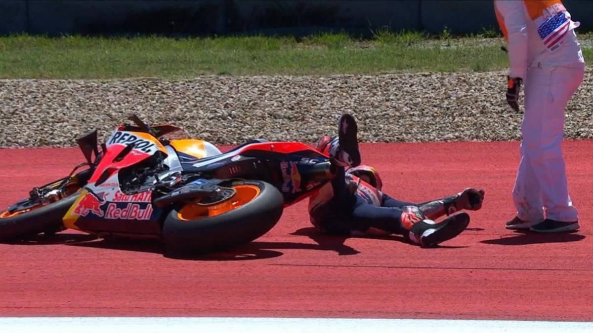 La caída de Márquez en Austin.