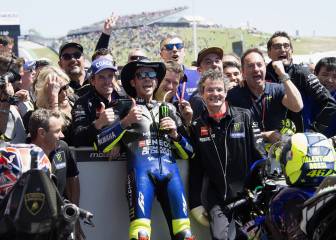 Rossi se gana con su podio hasta la admiración de Biaggi