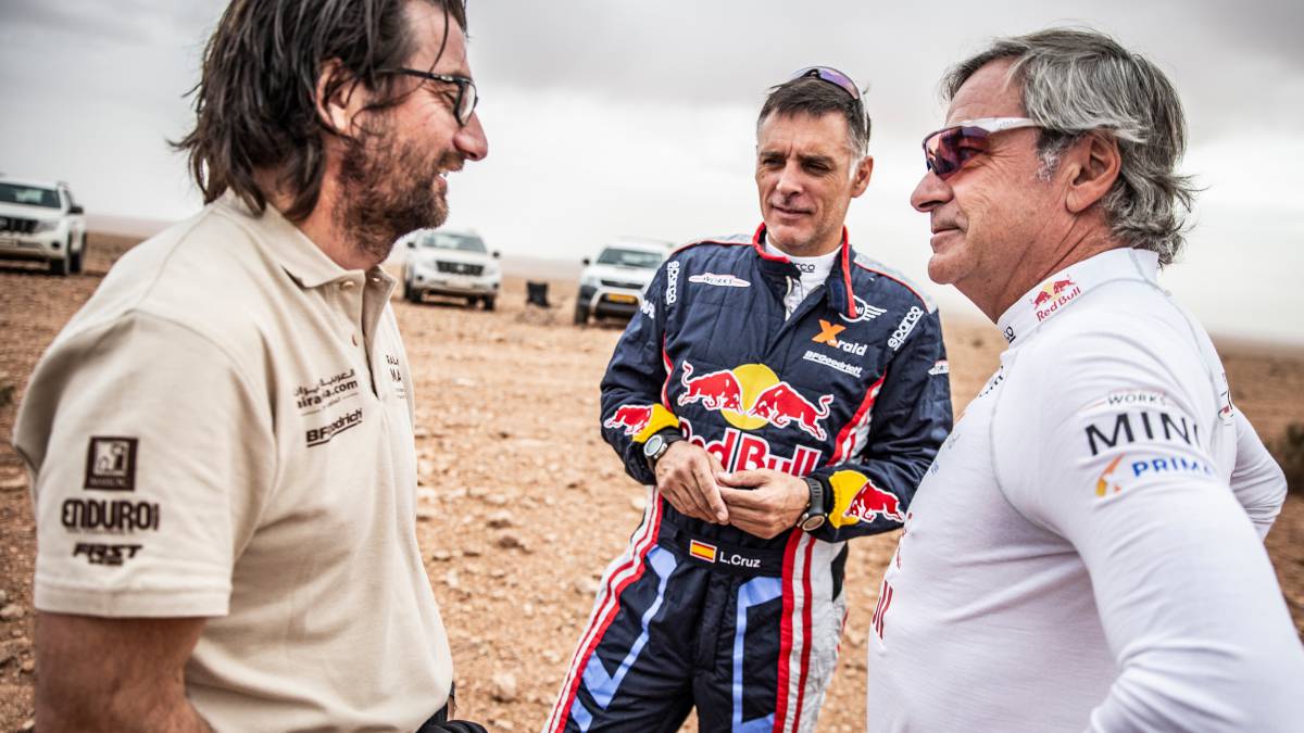 David Castera, Lucas Cruz y Carlos Sainz.