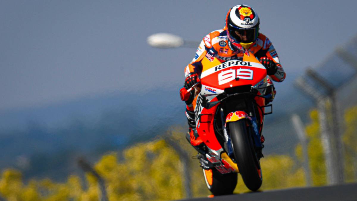 Jorge Lorenzo con la Honda en Le Mans.