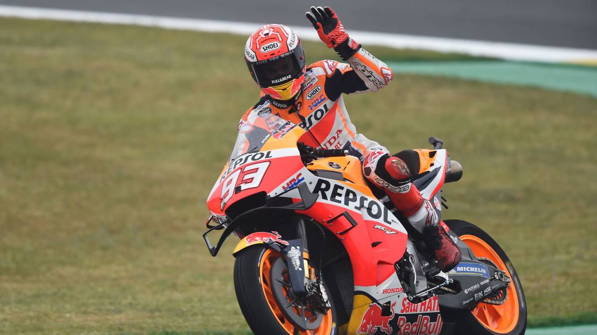 Márquez ya tiene tantas poles como Rossi en MotoGP