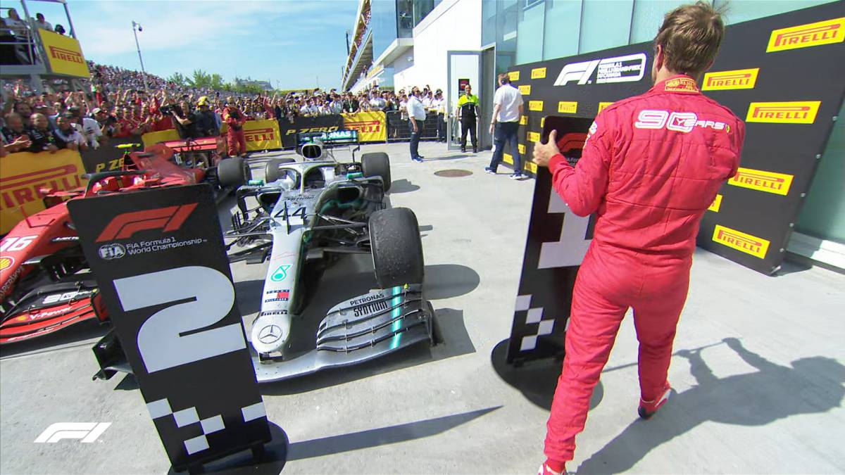Vettel la lía en el parque cerrado