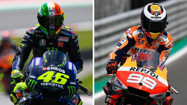 Valentino Rossi y Jorge Lorenzo.