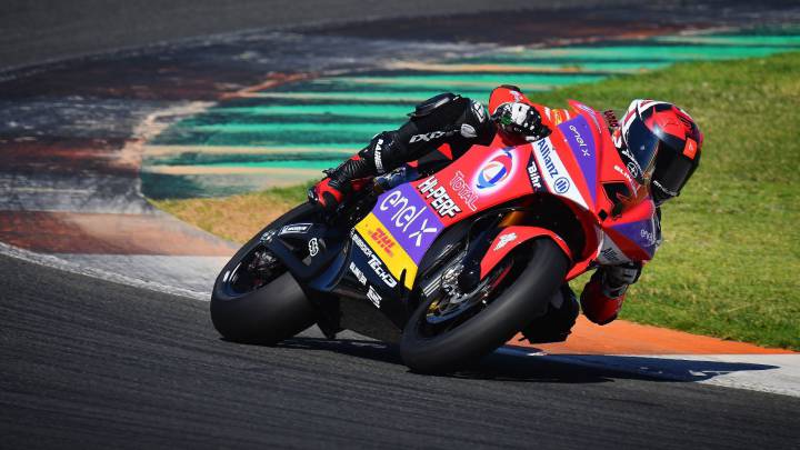 Héctor Garzó durante la calificación de MotoE.