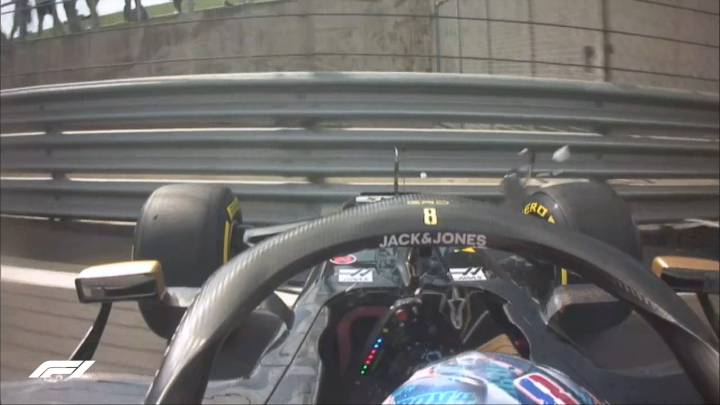 Trompo de Grosjean en Silverstone.