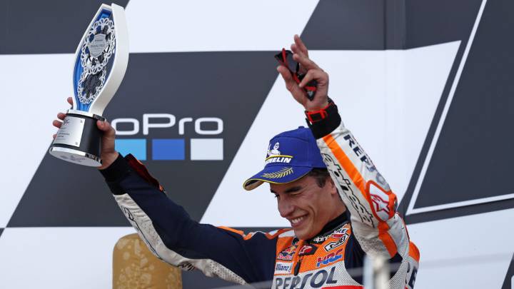 Márquez hizo podio en las últimas 21 carreras que terminó