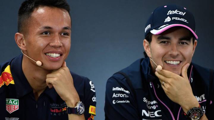 Alex Albon y Sergio Pérez.