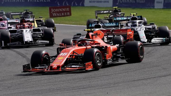 Charles Leclerc (Ferrari SF90). Ganador del GP de Bélgica en Spa-Francorchamps. F1 2019.
